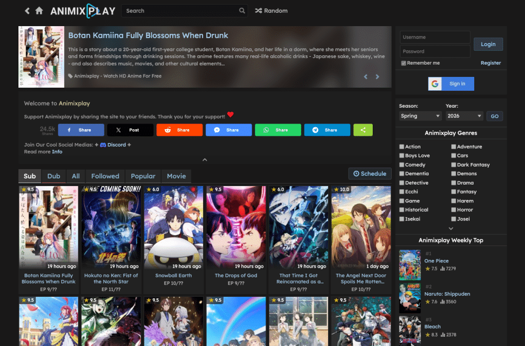 animixplay.fun homepage screenshot