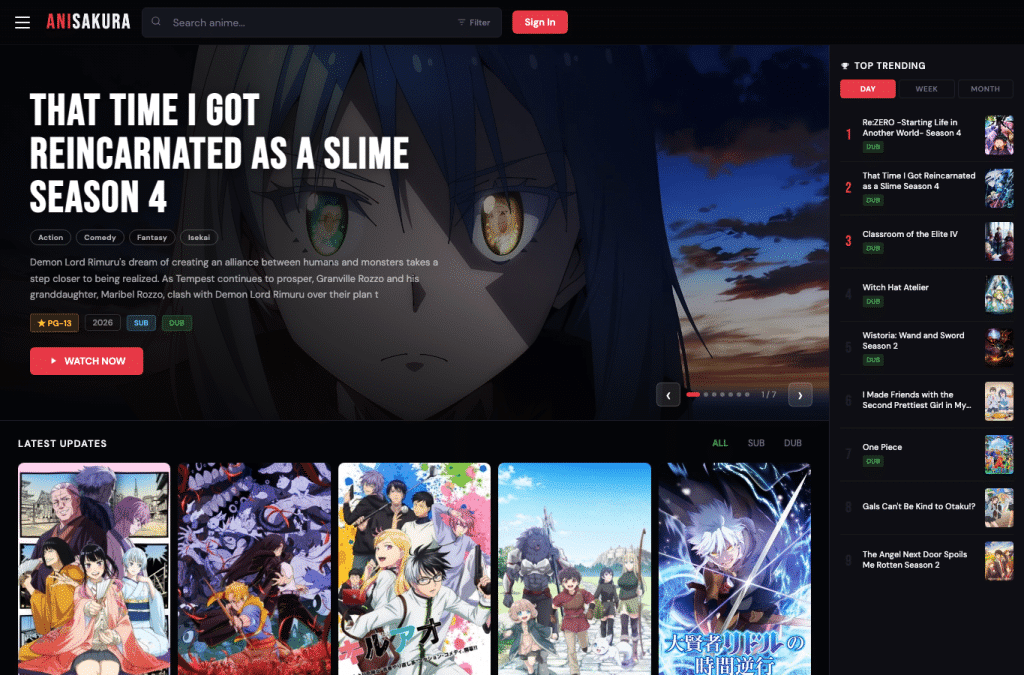 anisakura.xyz homepage screenshot