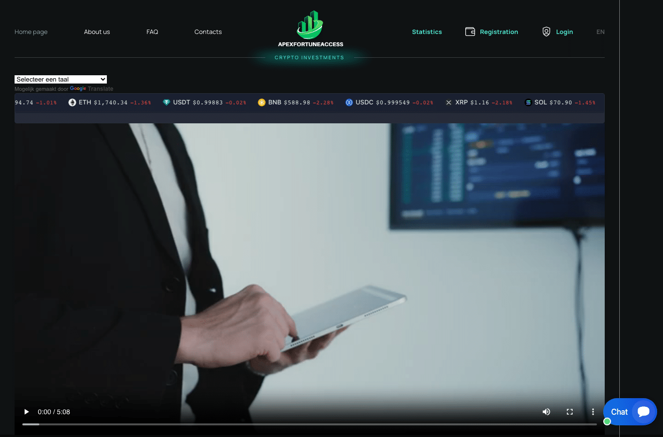 Screenshot preview of apexfortune-access.live