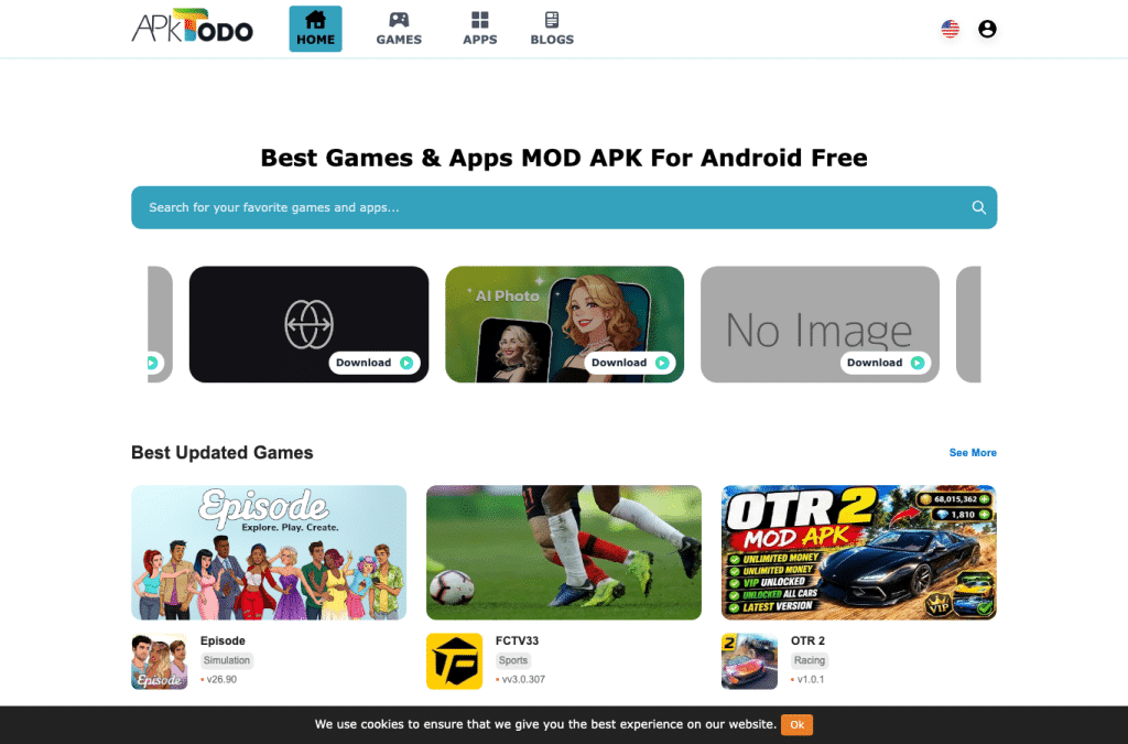 apktodo.io homepage screenshot