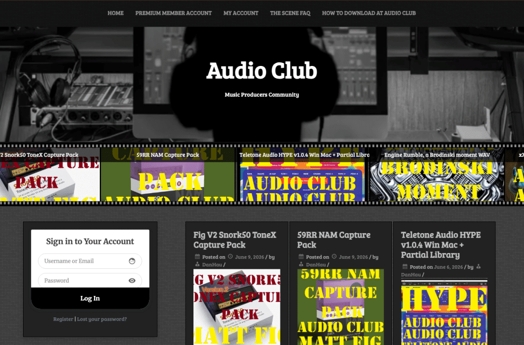 audioclub.store homepage screenshot