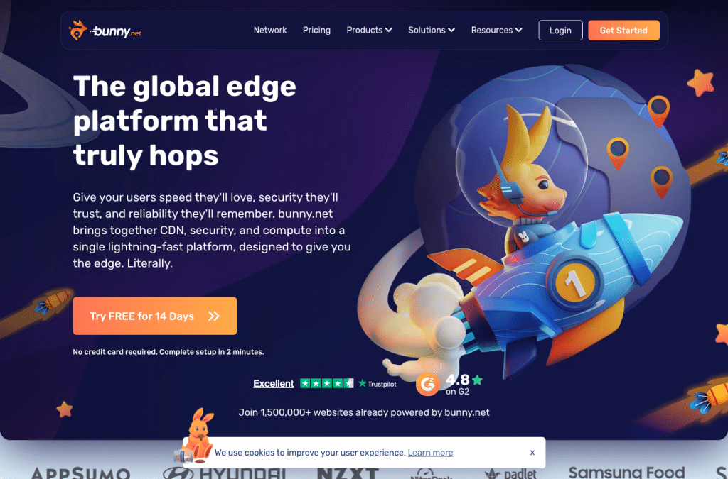 b-cdn.net homepage screenshot