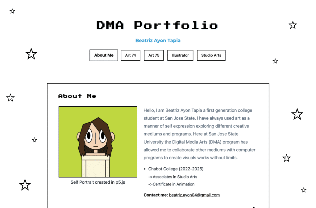 beatrizayon.xyz homepage screenshot
