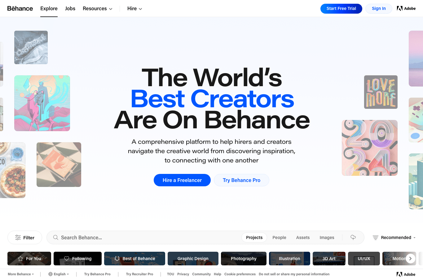 Screenshot preview of behance.net