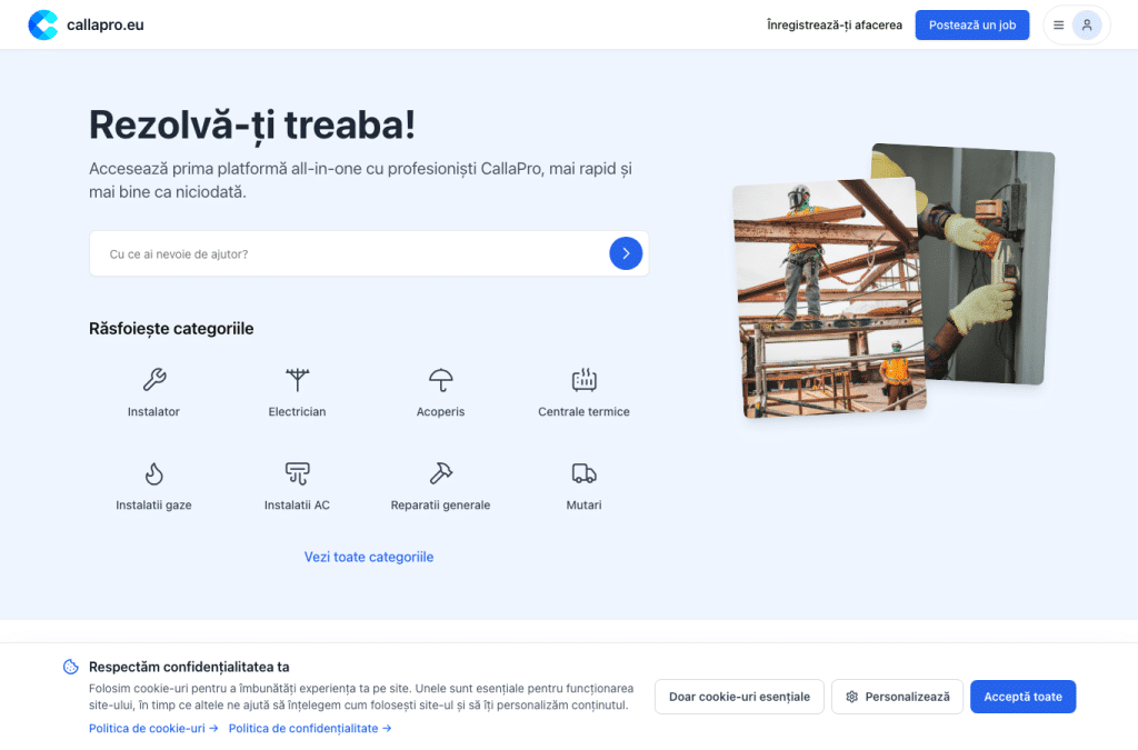callapro.eu homepage screenshot