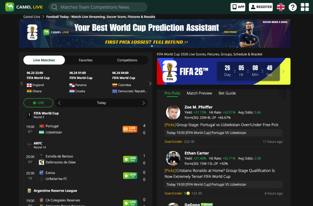 camel1.tv homepage screenshot
