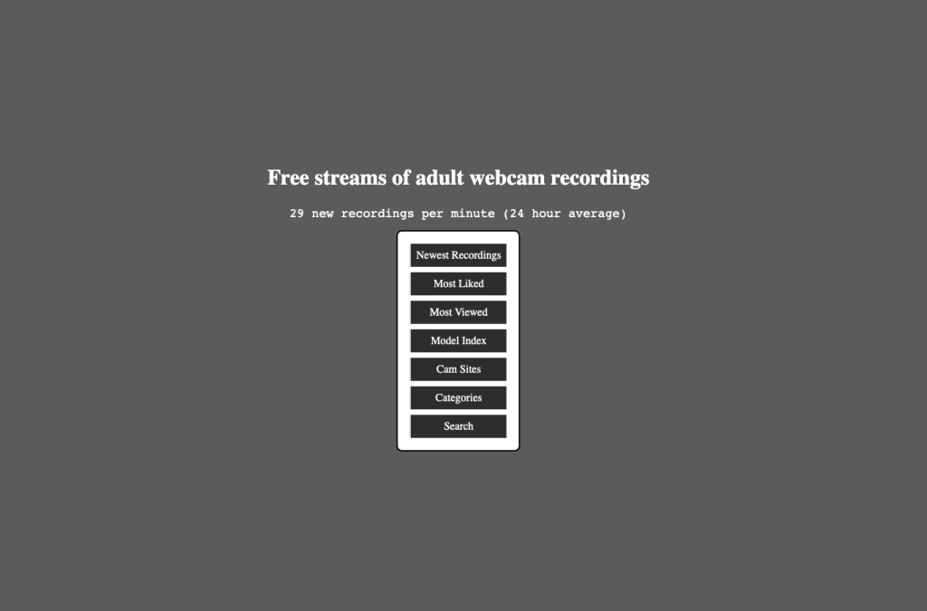 camshowrecordings.com homepage screenshot