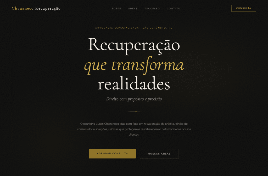 chananecorecuperacao.com homepage screenshot