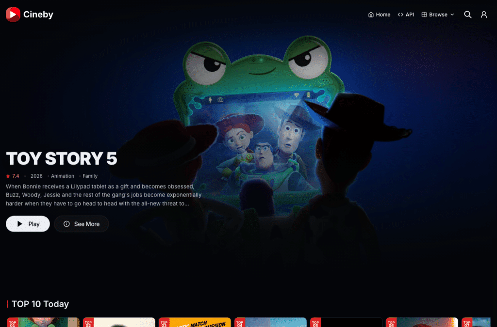 cineby.at homepage screenshot