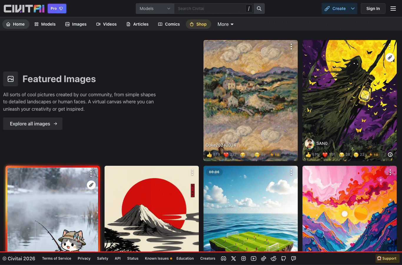 Screenshot preview of civitai.red
