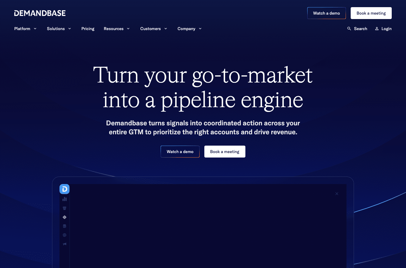 Screenshot preview of demandbase.com