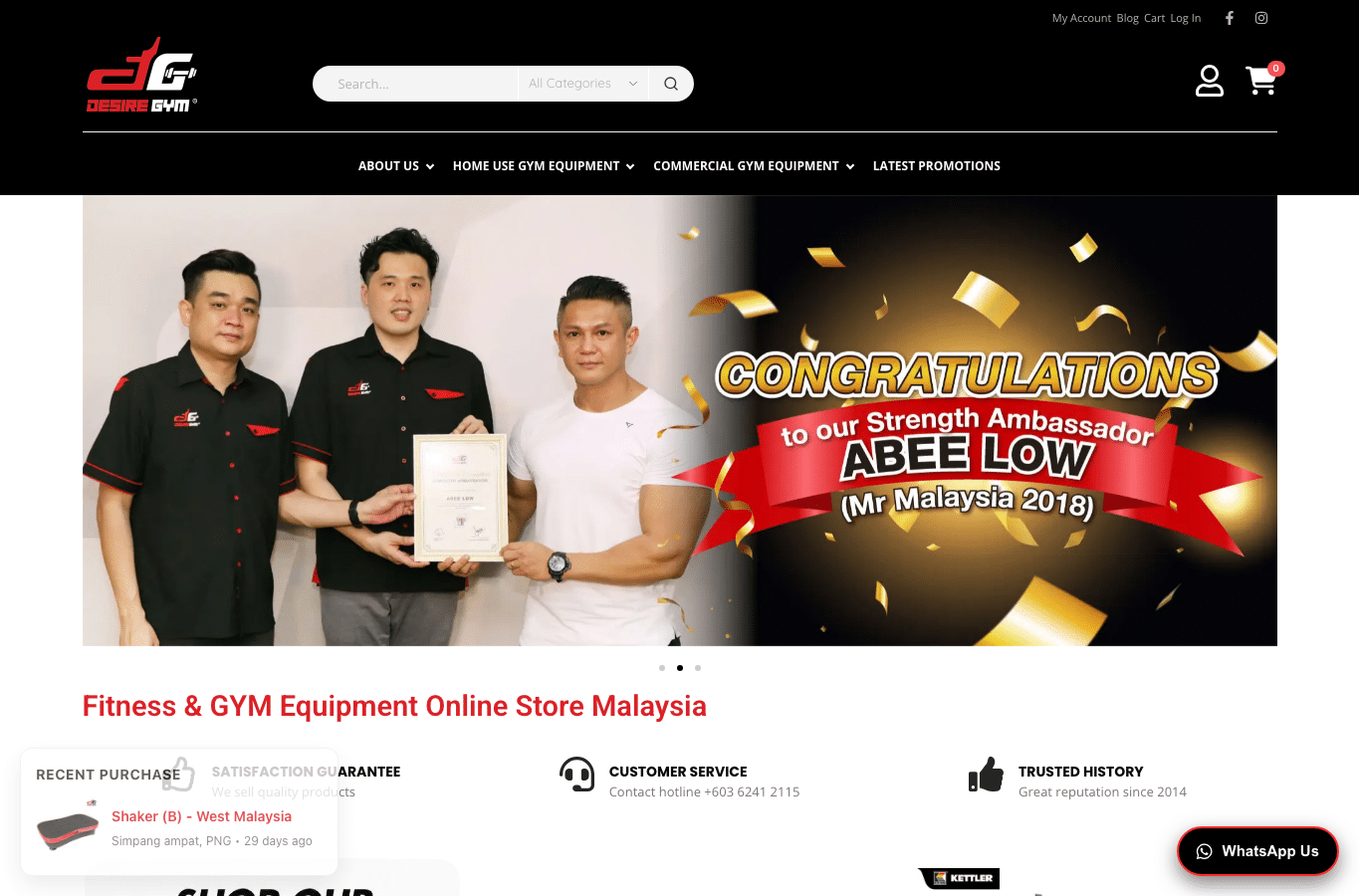 Screenshot preview of desiregym.com