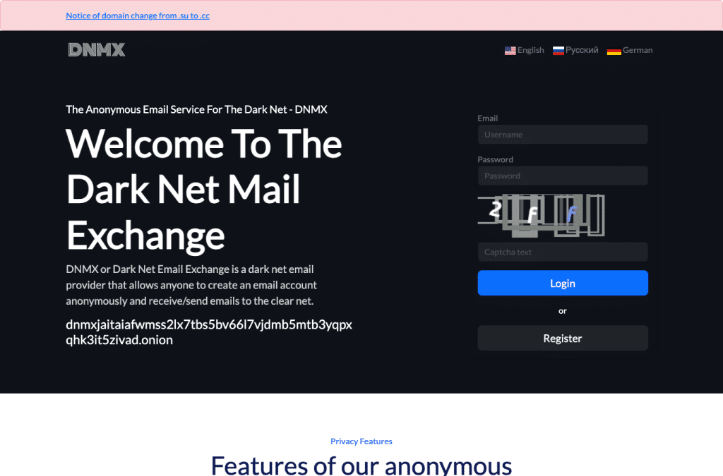 dnmx.cc homepage screenshot