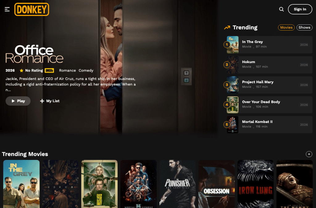 donkey.to homepage screenshot