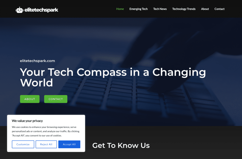elitetechspark.com homepage screenshot