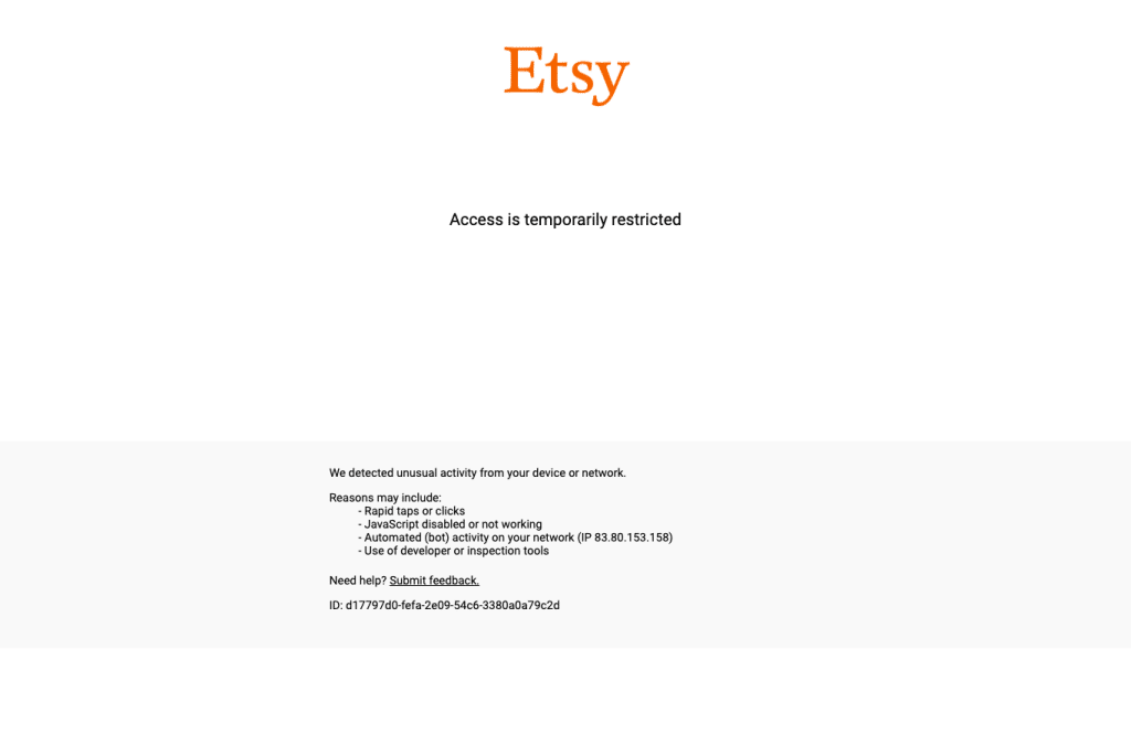 etsy.com homepage screenshot