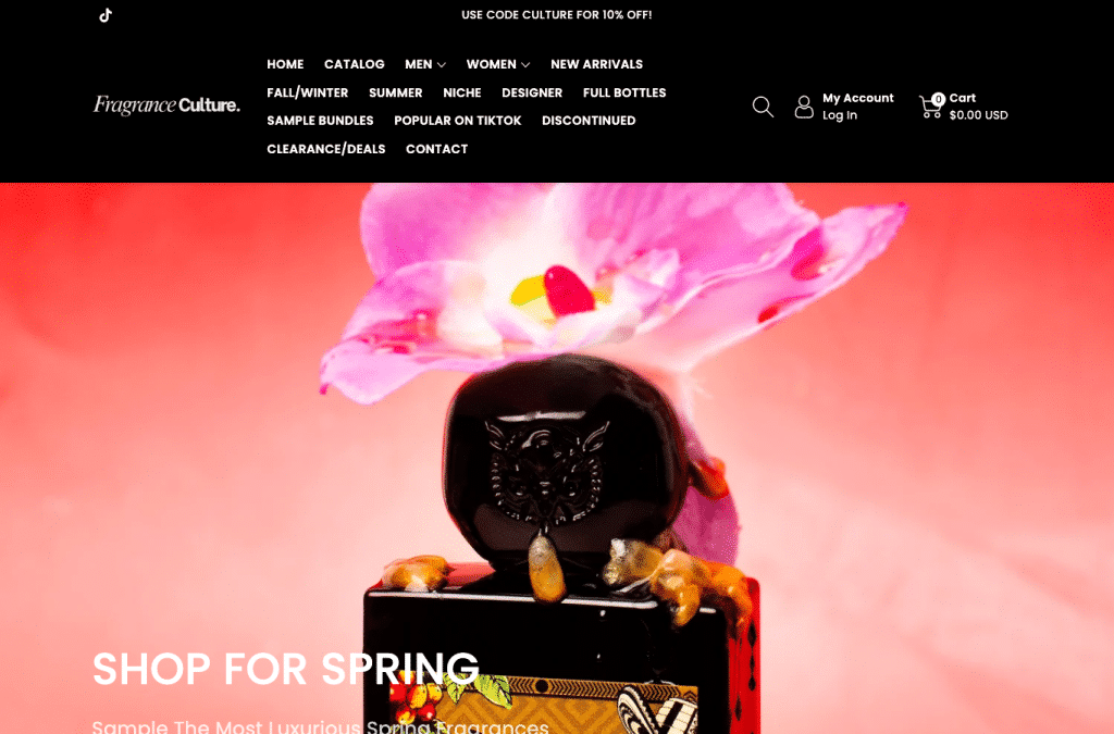 fragranceculture.com homepage screenshot