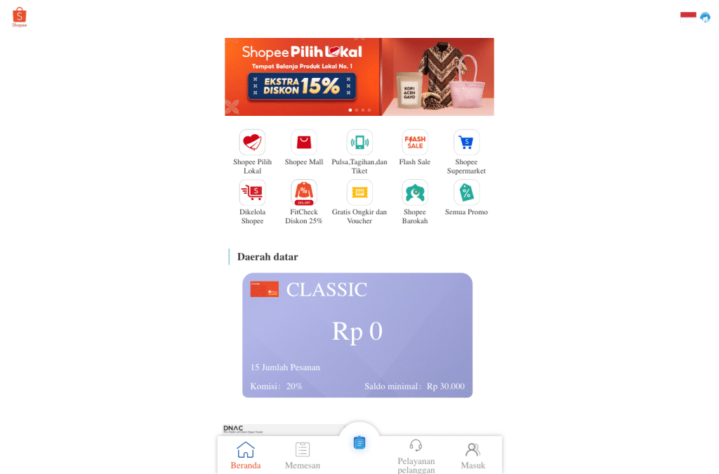 freelanceconnect.id homepage screenshot