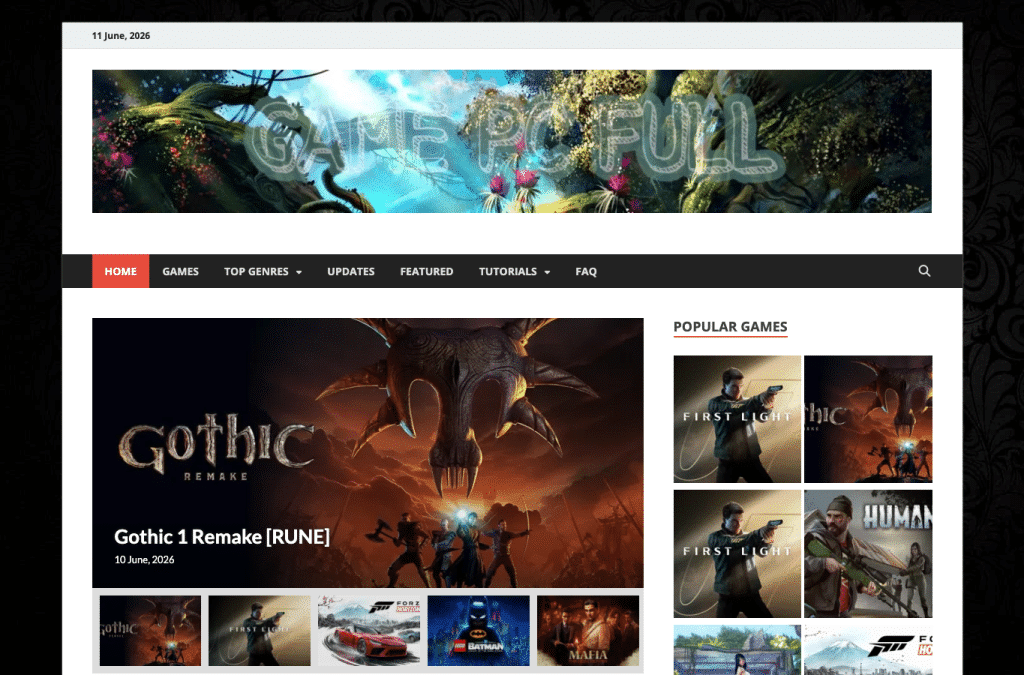 gamepcfull.com homepage screenshot