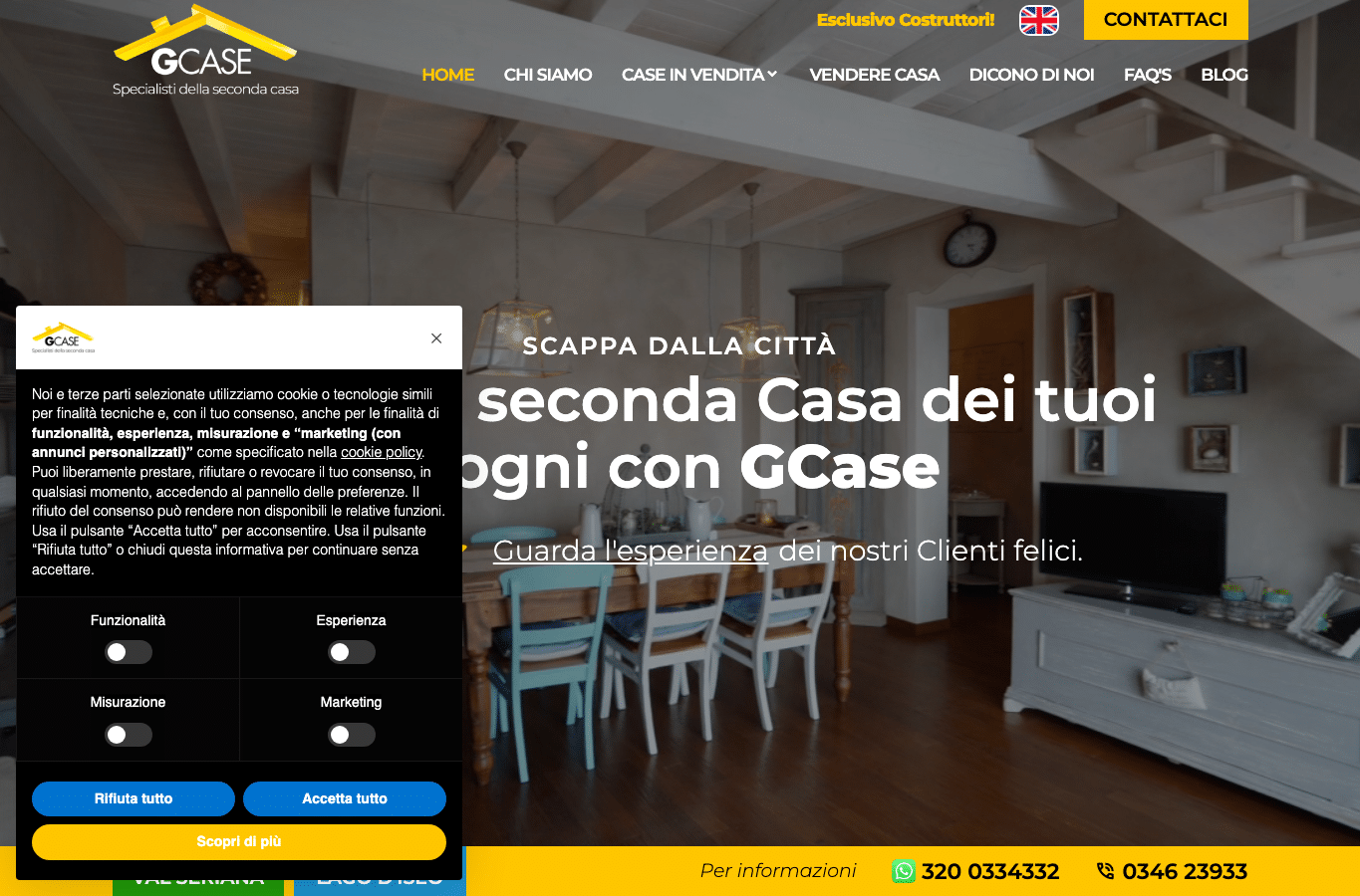 Screenshot preview of gcase.it