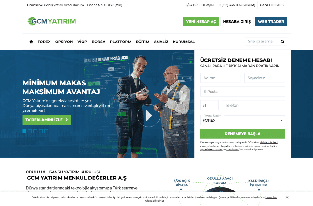 gcmyatirim.com.tr homepage screenshot