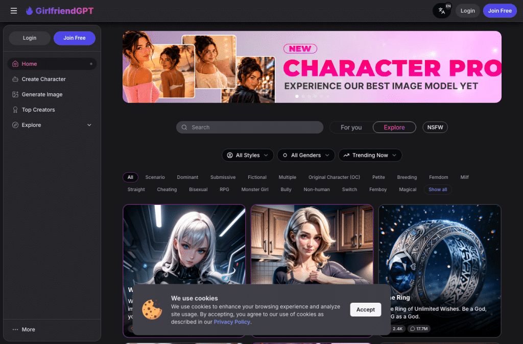 gptgirlfriend.online homepage screenshot