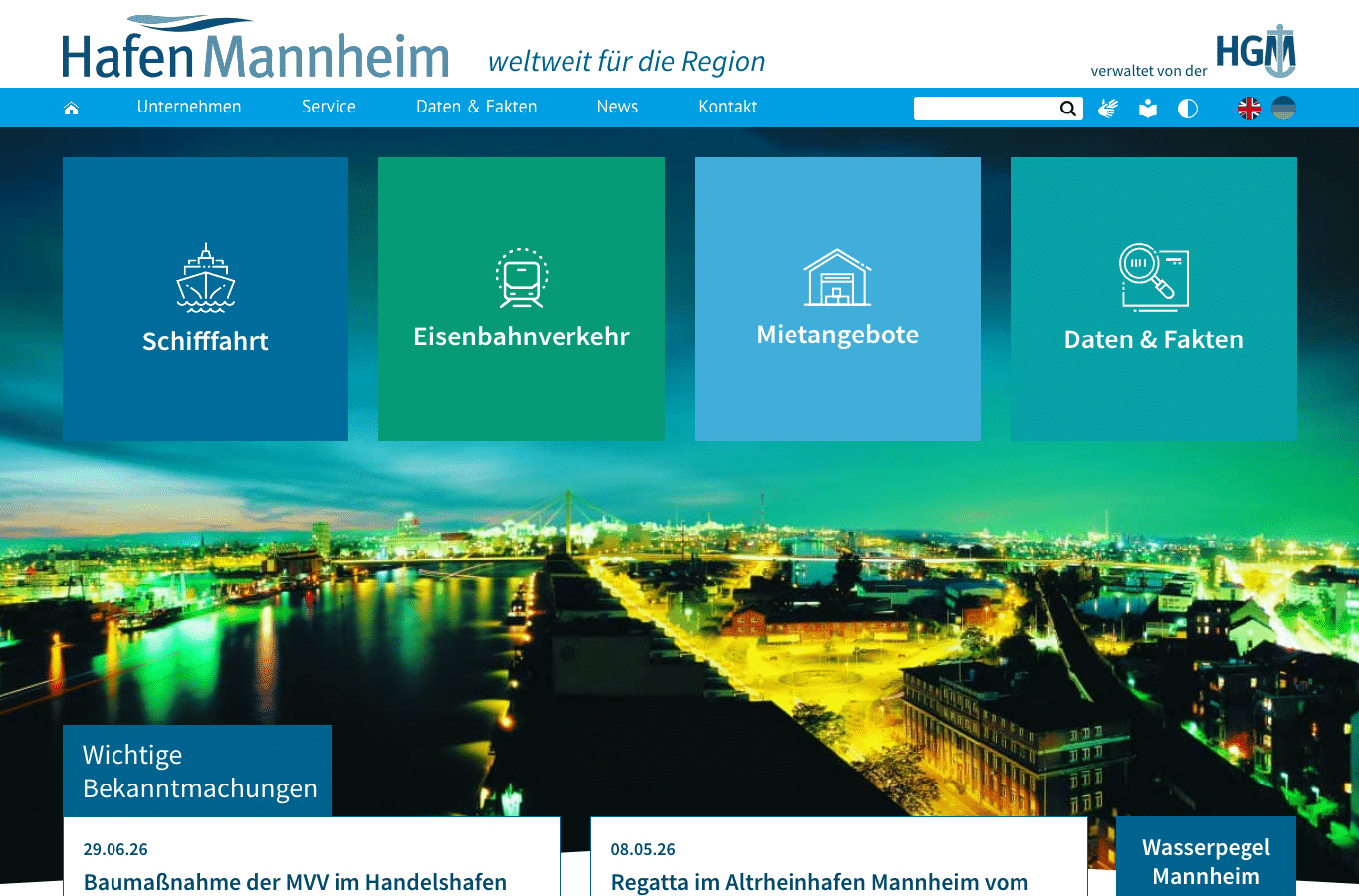 Screenshot preview of hafen-mannheim.de