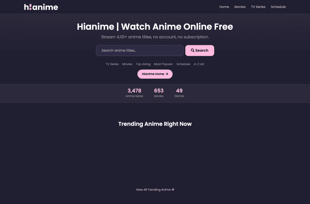 hianime.ms homepage screenshot