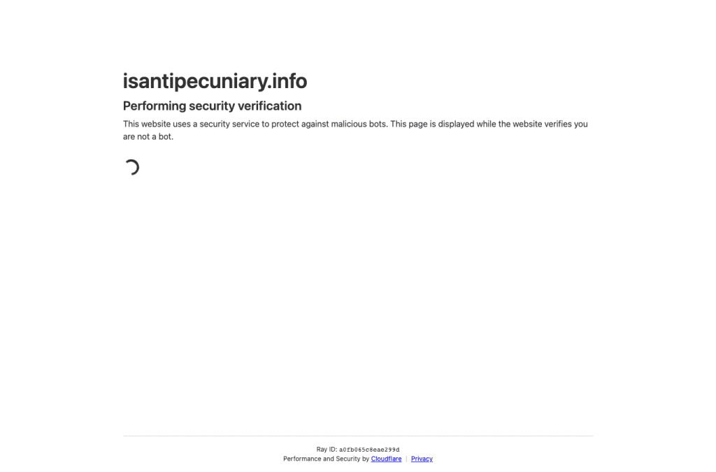 isantipecuniary.info homepage screenshot