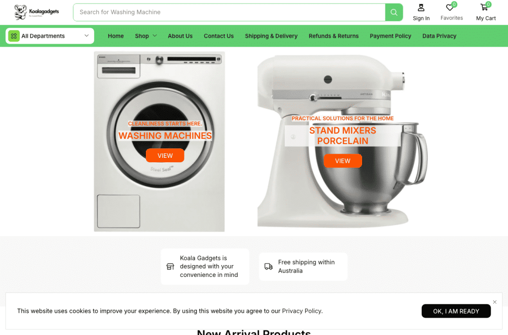 koalagadgets.com.au homepage screenshot