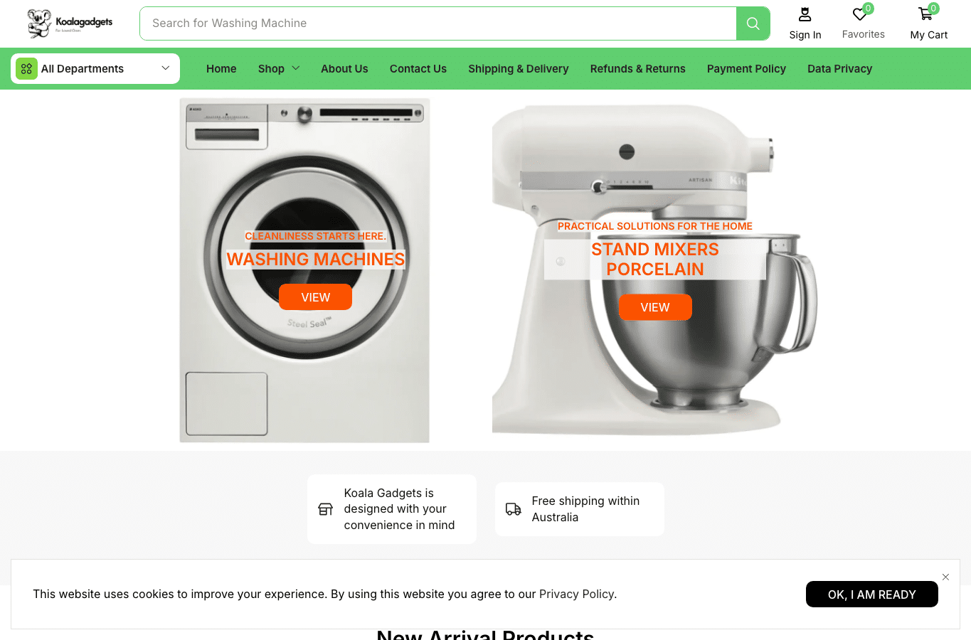 Screenshot preview of koalagadgets.com.au