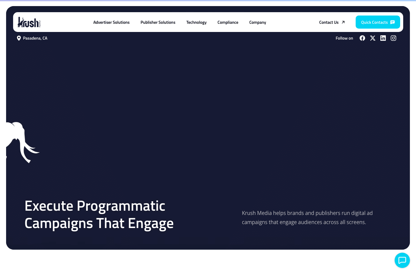Screenshot preview of krushmedia.com