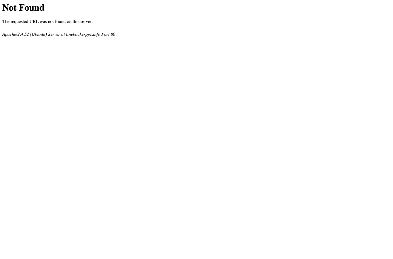 Screenshot preview of linebackerpps.info