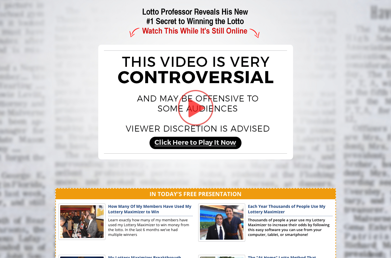 Screenshot preview of lotterymaximizer.com