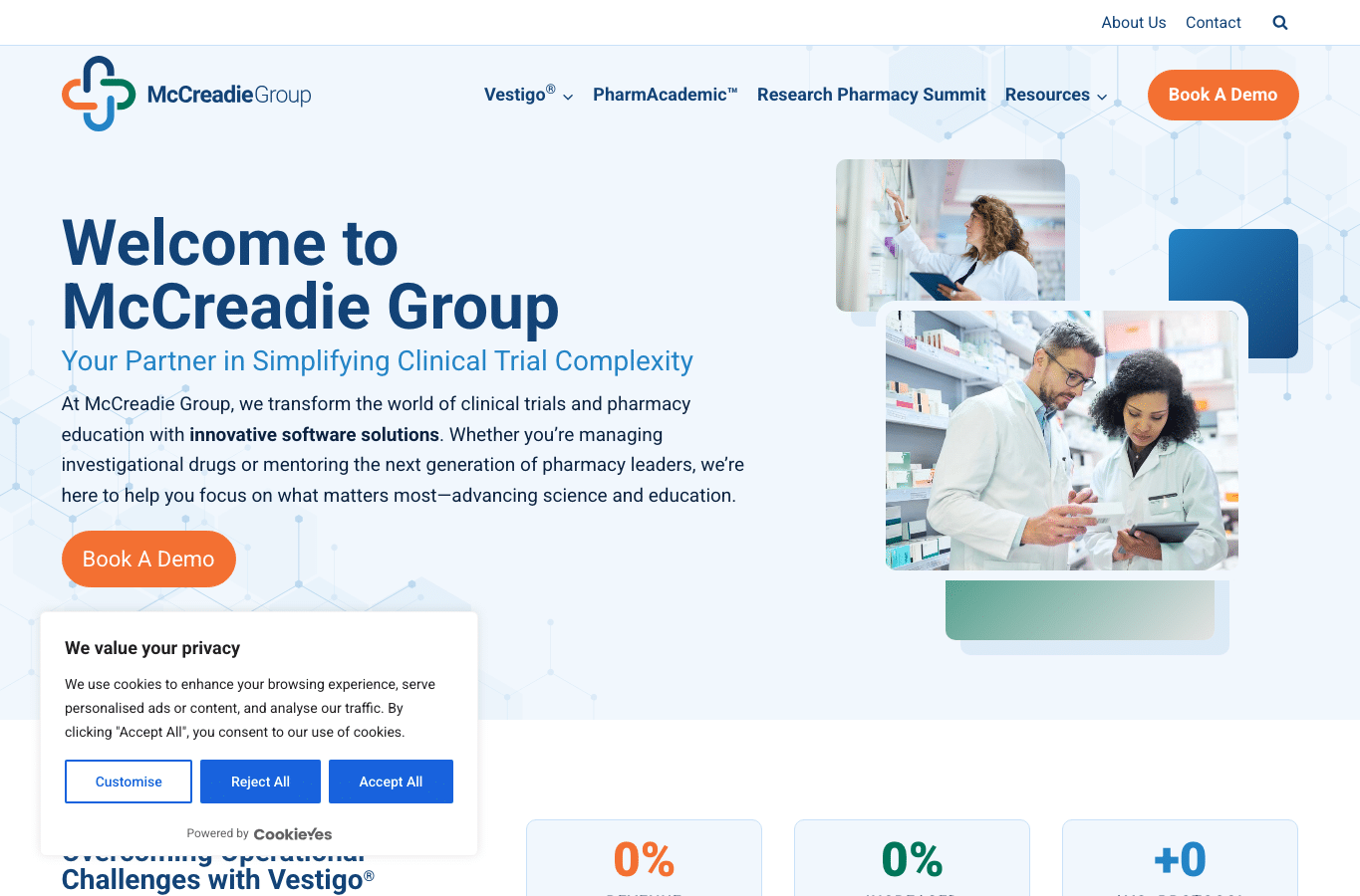 Screenshot preview of mccreadiegroup.com