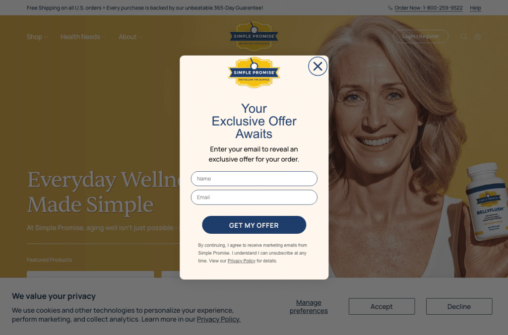 mysimplepromise.com homepage screenshot