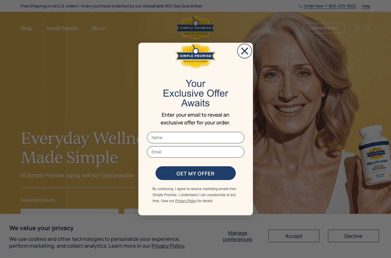 Screenshot preview of mysimplepromise.com