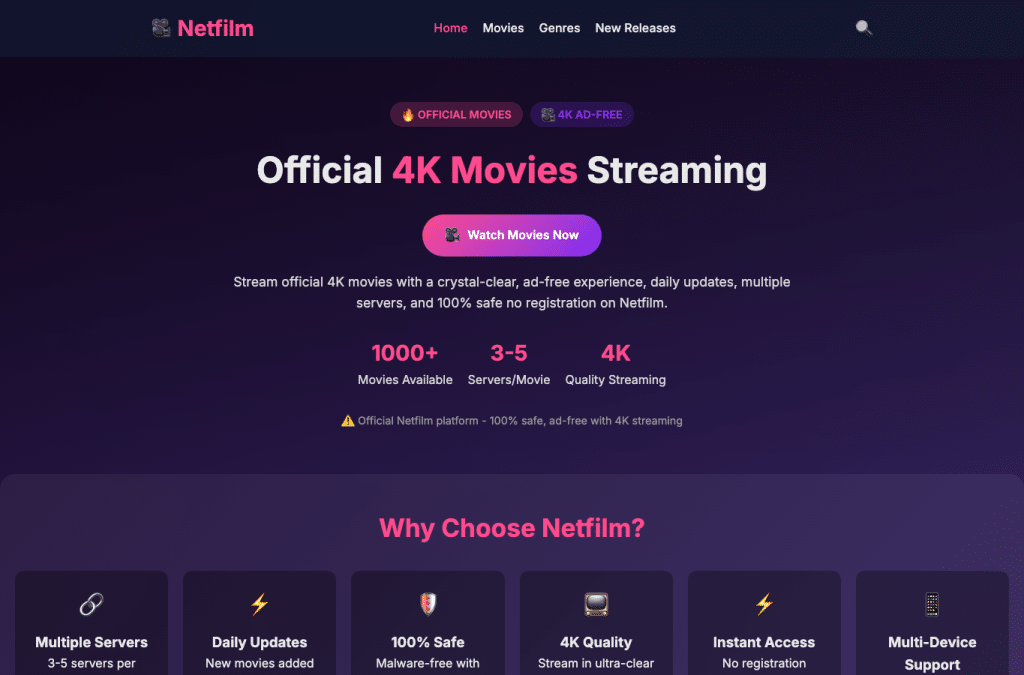 netfilm.vu homepage screenshot