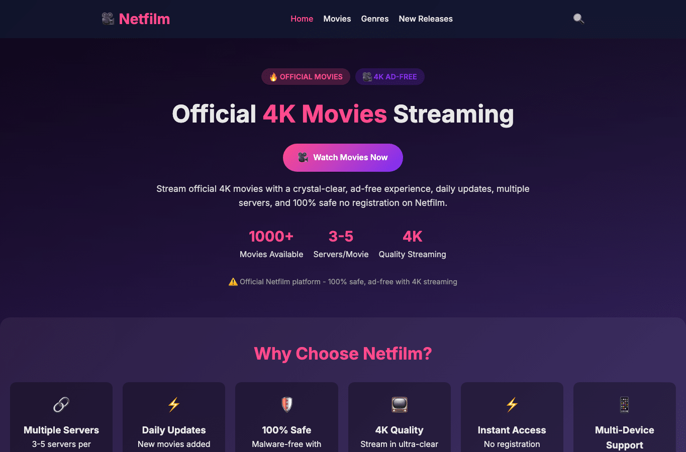 Screenshot preview of netfilm.vu
