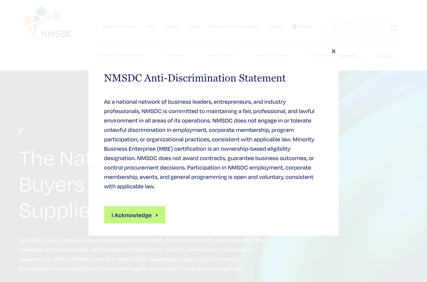 Screenshot preview of nmsdc.org