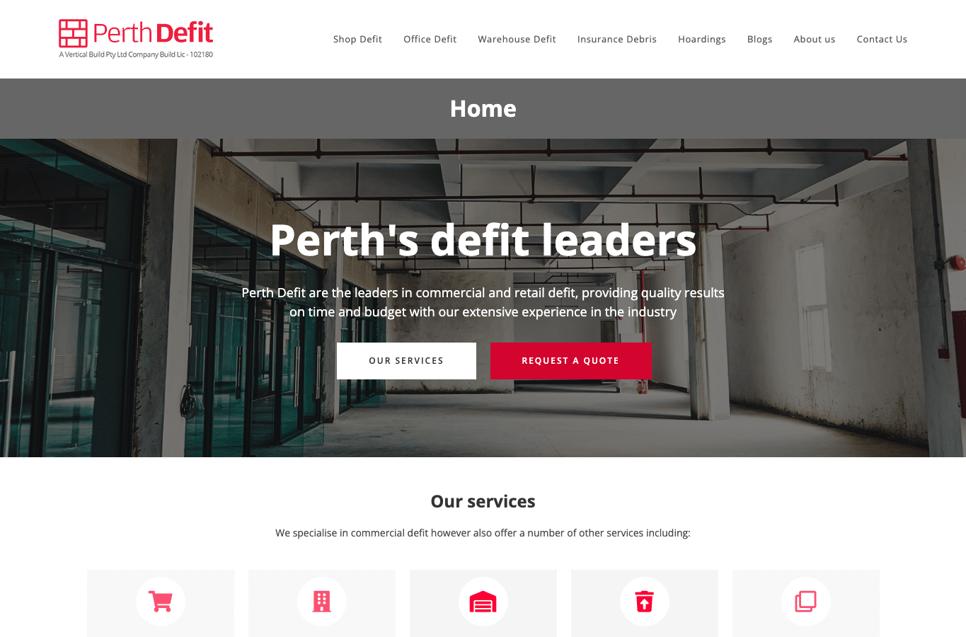 Screenshot preview of perthdefit.com.au