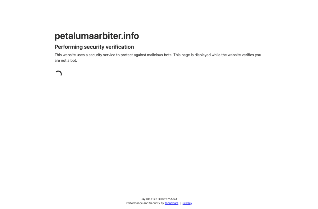 petalumaarbiter.info homepage screenshot
