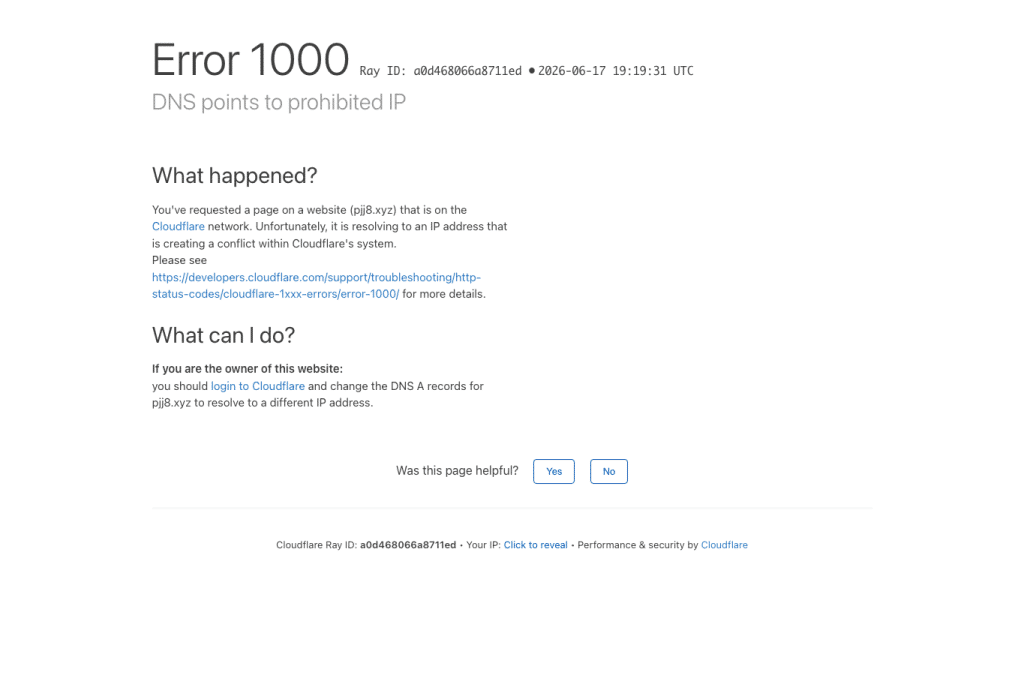 pjj8.xyz homepage screenshot