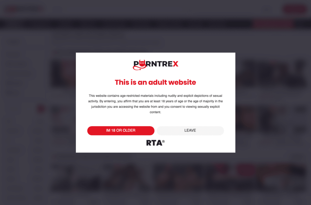 porntrex.com homepage screenshot