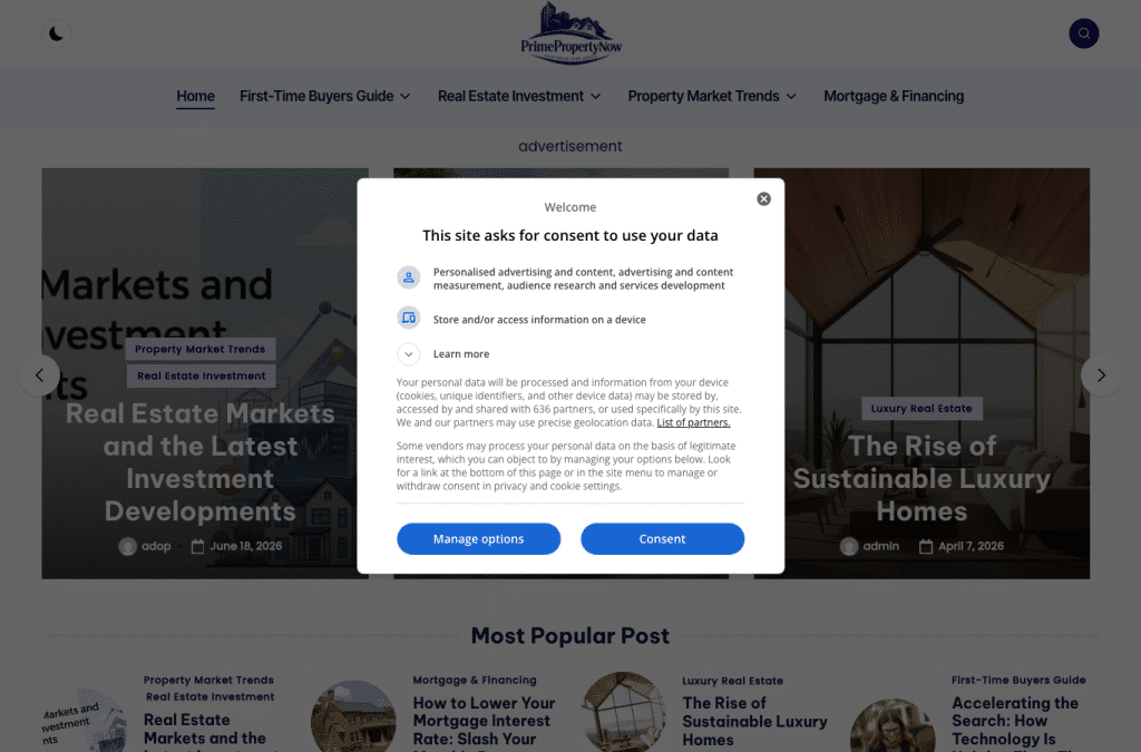 primepropertynow.com homepage screenshot