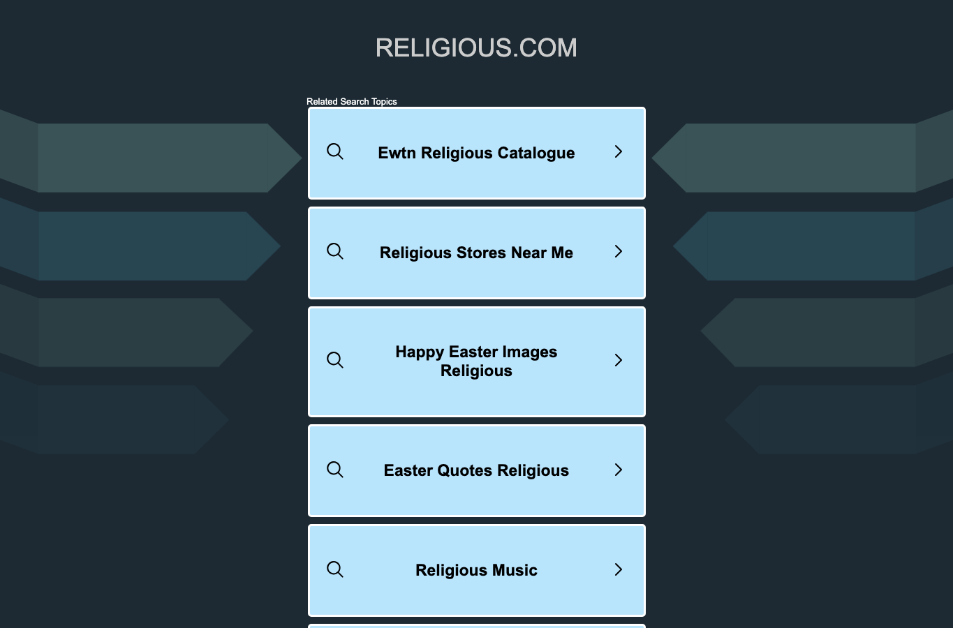 Screenshot preview of religious.com