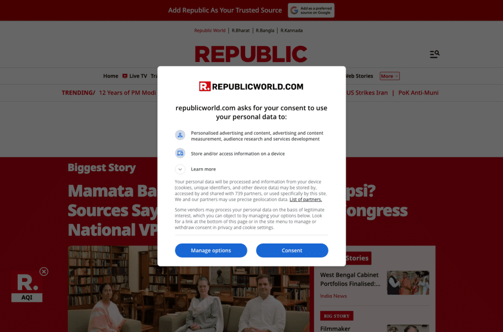 republicworld.com homepage screenshot