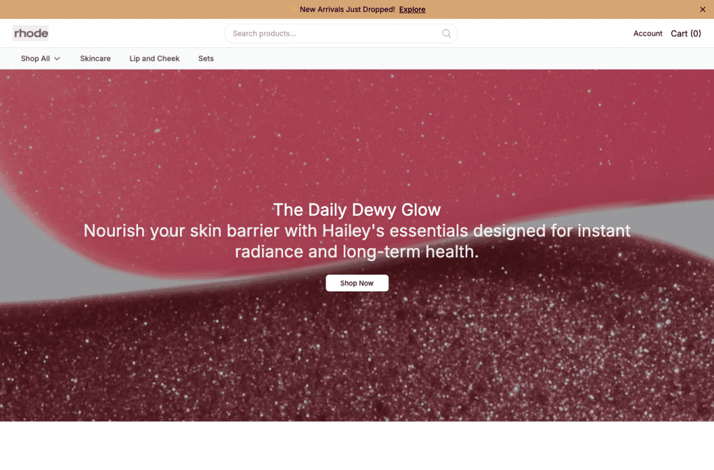 rhodeskinshop.shop homepage screenshot
