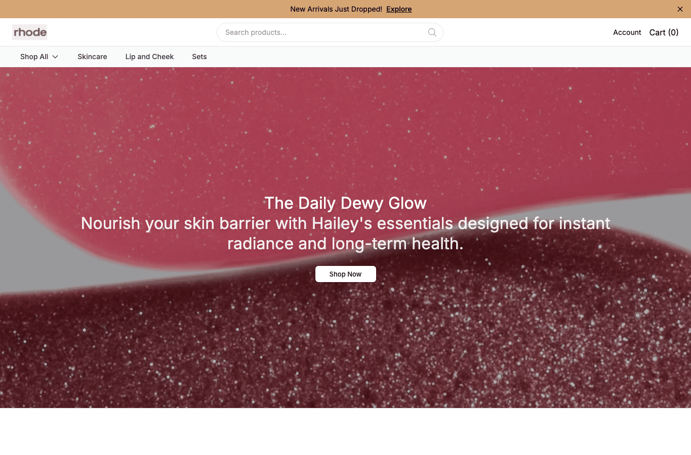 Screenshot preview of rhodeskinshop.shop
