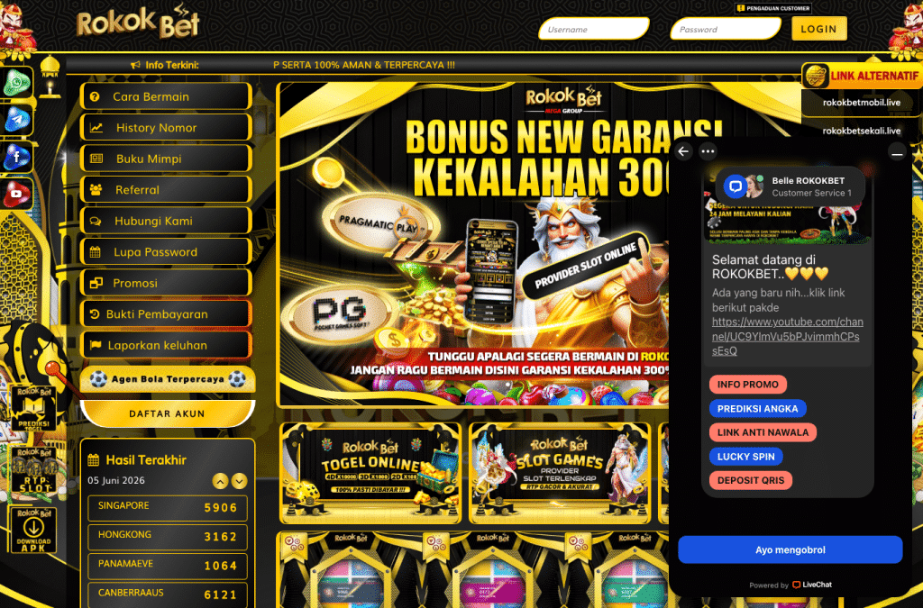 rokokbetdata.live homepage screenshot